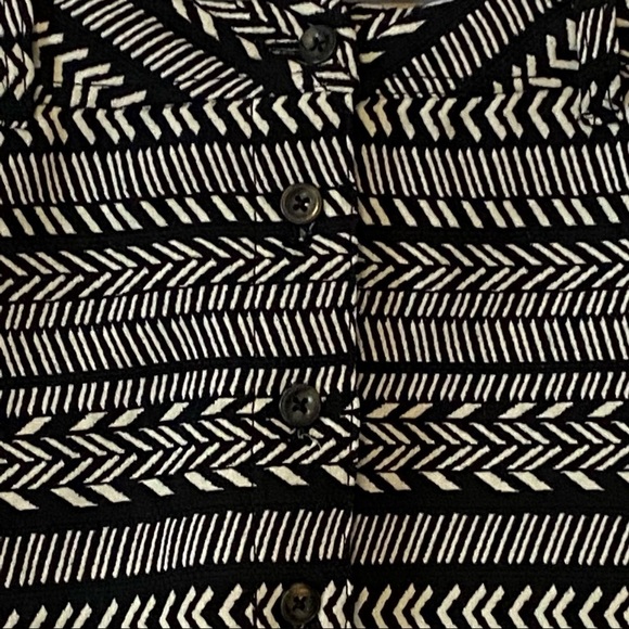 Anthropologie Maeve Black White Button‎ Front Fieldnotes Skirt US 8 #OB512596 - Picture 3 of 12